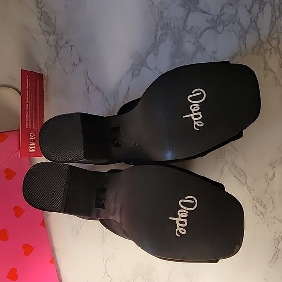 IRON FIST MARY JANE SLIDE HEEL BLACK SIZE 7 - Picture 9 of 15